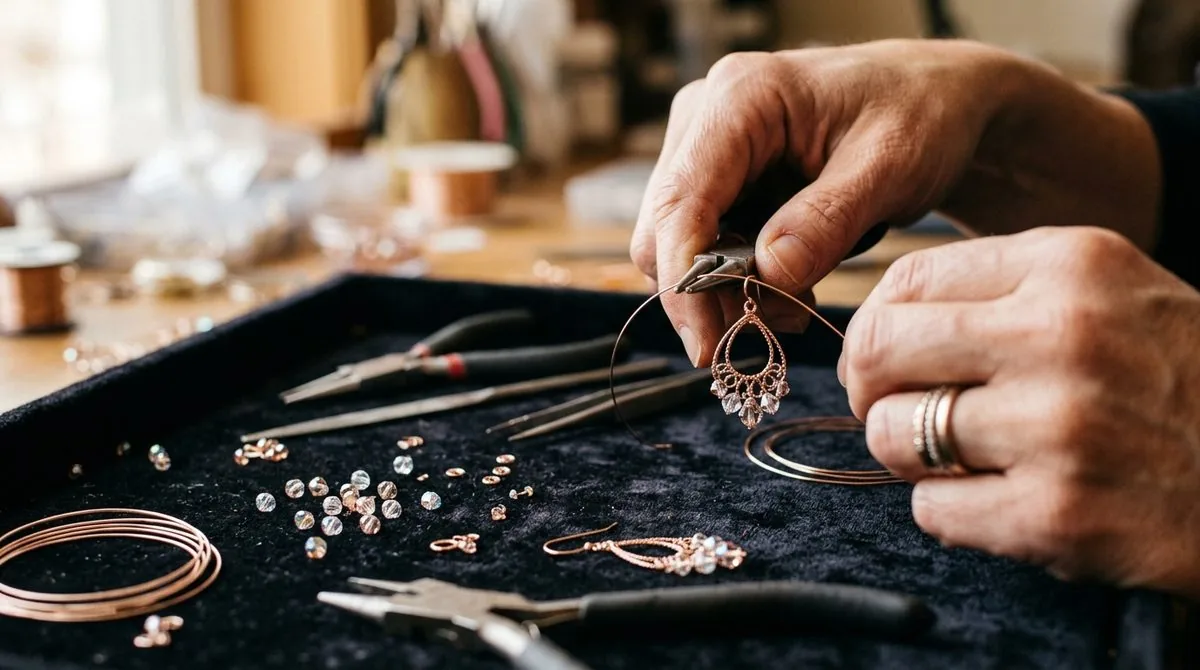 Artisan handcrafting jewelry