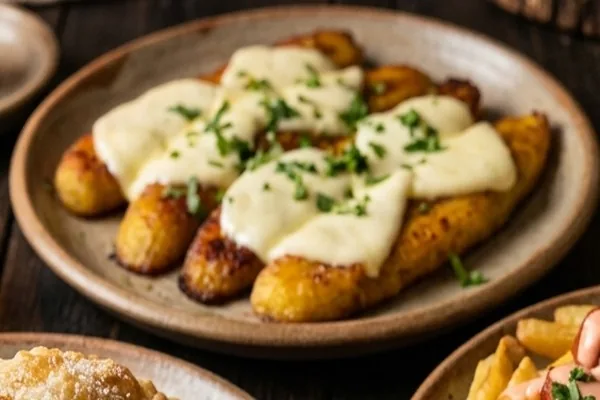Tostones con Queso y Ají